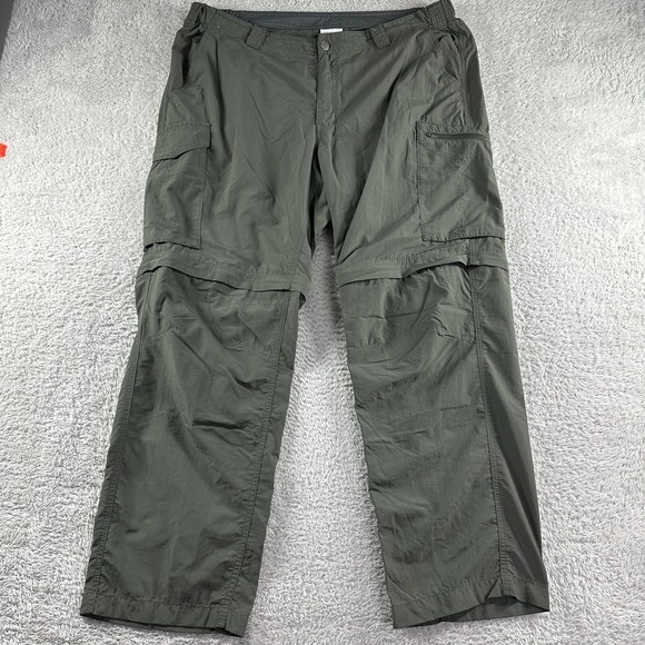 Columbia Convertible Hiking Pants Mens 40x30 Green Omni Shade Sun Protection - Picture 1 of 9